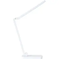 Brilliant weiße LED Tischleuchte TORI | Funktionale Schreibtischlampe in weiß mit Touchschalter | 5W 260 Lumen 5000 Kevin | Kunststoff