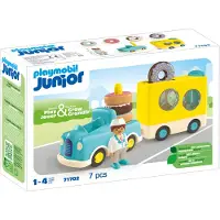 Playmobil Junior 71702 Verrückter Donut Truck mit Stapel- und Sortierfunktion
