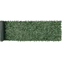 Vevor Sichtschutzzaun 990x4010mm künstlicher grüner Sichtschutz Efeuzaun mit Netzgeweberückseite und verstärkter Verbindung, künstliche Hecken mit Weinblättern als Dekoration für Garten Hof Balkon
