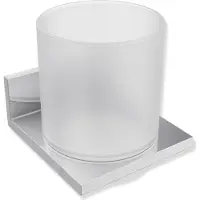 Hewi Glashalter System 900 Q mit Wandhalter, chrom - 900Q04.00040