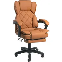 Trisens Schreibtischstuhl Design Bürostuhl TV Bürosessel Chefsessel Relax & Home Office,Farbe:Braun
