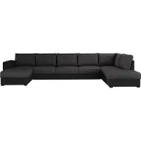 Mirjan 24 Ecksofa Wilma Large, U-Form Polsterecke vom Hersteller, Schlafsofa mit zwei Bettkasten, Wohnlandschaft (Soft 011 + Majorka 03, Seite: Rechts)