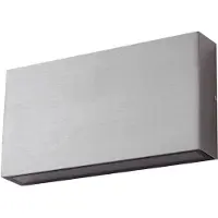 LINDBY LED-Außenwandlampe Jarte, silber, Metall, 17cm, IP54