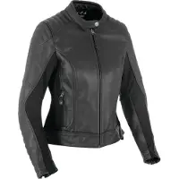 Oxford Beckley Ladies Motorrad Lederjacke, schwarz, 12