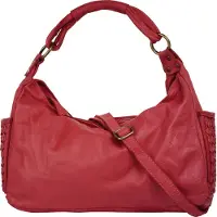 Samantha Look Henkeltasche , Damen, Gr. B/H/T: 35cm x 30cm x 12cm onesize, rot, Leder, Taschen Henkeltasche, echt Leder, Made in Italy