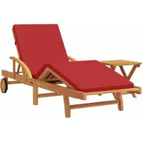 Syfax Sonnenliege 2 stk. Massivholz Akazie Rot