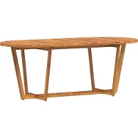 Syfax Garten-Esstisch Oval 200x90x75 cm Massivholz Akazie