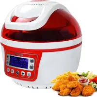 Syntrox Germany Heißluftfritteuse XXL Fligar 10 Liter 1400W mit Timer