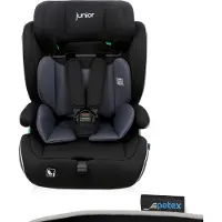 Petex Auto-Kindersitz, i-Size Norm ECE R129 für Kinder von 76-150 cm, höhenverstellbarer Kinderautositz, schwarz |Supreme Plus von