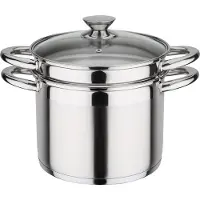 GSW Pasta-Topf Treviso 22 cm mit Glasdeckel, 975360, Edelstahl rostfrei 18/8, ca. 6,5 L