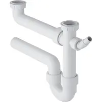 Geberit Spültisch-Ablauf G 11/2x50 mm 2 Becken, Objektmodell, PP, weiß-alpin