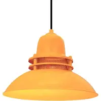 Bamyum Pendelleuchte Hängelampe Gelb Metall Ø34 cm E27 Retro Lampe