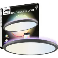 Calex Smart LED-Deckenlampe HALO Ø 40cm schwarz IP54 RGB CCT
