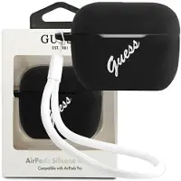 GUESS Apple Fall GUACAPLSVSBW AirPods Pro Abdeckung schwarz weiß/schwarz weiß Silikon Vintage