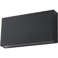 LINDBY LED-Außenwandlampe Jarte, schwarz, Metall, 17cm, IP54