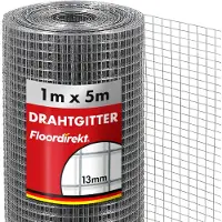 Floordirekt Volierendraht – verzinkter Drahtzaun, 100 cm x 5 m, 5,6 kg