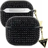 GUESS Etui Erraten Gua3Hdgtpk Na Airpods 3 Abdeckung - Czarne Strass Dreieck Charme