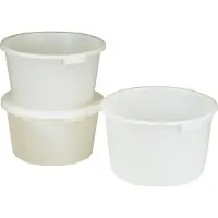 Craemer Bottich 65l HD-Polyethylen weiß m.Griffmulden D.590mm H.330mm - 81121010