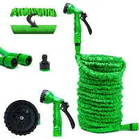 Grafner Gartenschlauch flexibel dehnbar Flexischlauch, 37,5 Meter, mit Multifunktionsbrause, stabiler Latexkern, KEIN PLATZEN, massive Ausführung, grün flexi Schlauch
