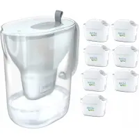 Brita Filterkanne Style XL 3,6 l mit 7 Kartuschen-Grau für Wasser im Alltag