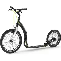 Yedoo Rodstr Alloy Roller Scooter Tretroller - für Erwachsene und Teenager, bis 150 kg, mit Luftreifen 20/16 und verstellbarem Lenker Schwarz