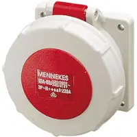 MENNEKES CEE Einbausteckdose 16A 5p 400V IP67 gerade Typ Anbausteckdose 228A