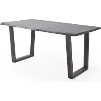 Lomadox Esszimmer Tisch 180x100 cm, Akazie massiv, grau sandgestrahlt - COSENZA-06