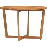 Syfax Garten-Esstisch Rund Ø110x75 cm Massivholz Akazie