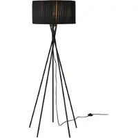 Lux.pro Stehleuchte Schwarz [H:155cm] Stehlampe Standleuchte Bodenlampe Lampe []