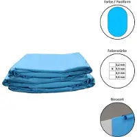 Waterman Poolfolie Ersatzfolie Ovalformbecken 730x360x132cm - Dicke 0,3mm - overlap - blau