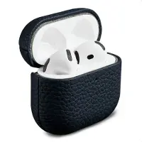 Accezz Echtleder Case Apple AirPods 5 / 4 - Dunkelblau