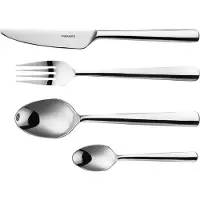 Fiskars Functional Form Besteckset, poliert, 24-teilig, Glänzendes Besteck mit einem attraktivem Design, 1 Besteckset