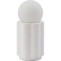 LINDBY Tischleuchte Nielson, weiß, Höhe Schirm 8,5 cm, Gips