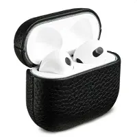 Accezz Echtleder Case Apple Airpods 3 - Schwarz