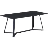 Möbilia Esstisch MÖBILIA "Wieland", grau (grau, schwarz, schwarz, grau), B:180cm H:75cm T:90cm, Tische, Esstisch