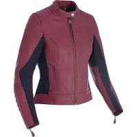 Oxford Beckley Damen Motorrad Lederjacke Farbe: Korallenrot, Grösse: XS