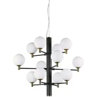Ideal Lux Pendelleuchte Copernico 12-flg. Schwarz 197319 Rund