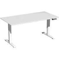 Geramöbel Elektro-Hubtisch Elevate Basic, 800 x 1600 mm, lichtgrau/weiß