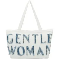 Gallantry Paris Gallantry, Gentle Woman Cabas Handtasche in Jeans, Weiß