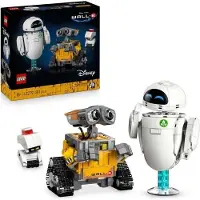 LEGO Disney Pixar WALL-E und EVE, DIY Konstruktionsset für Erwachsene, 4 Ausstellungsfiguren