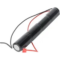 AccuCell Akku für Notbeleuchtung, 4,8 Volt 4000mAh 200x26mm, mit 30cm Kabelausgang