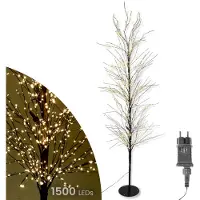 Gartenpirat LED-Baum 180 cm schwarz mit 1500 LED warmweiß Timer-Funktion IP44