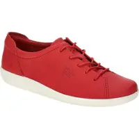 Ecco SOFT 2.0 Damenschuhe - bequeme Schnür- Halbschuhe rot Freizeit