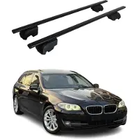 Omtec Dachträger Gepäckträger für BMW 5er F11 Touring 2010-2017 ABE Alu Schwarz 2x