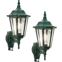 Konstsmide 2er-Set Aussenwandleuchten mit Bewegungsmelder Wandleuchte Wandlampe