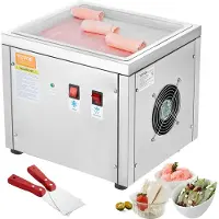 Vevor Maschine für frittierte Eisrollen, 28 x 24 x 2 cm Pfanne zum Frittieren von Eis, Eismaschine mit Kompressor und 2 Schabern, zur Herstellung von Eis, Gefrorenem Joghurt und Eisrollen