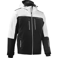 Black Crevice - Herren Wintersport Jacke | Farbe: Schwarz/Weiß | Größe: S