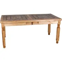 MiaMöbel Esstisch Mexico Möbel 140x90 cm Landhausstil Massivholz Pinie Honig