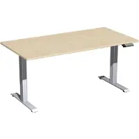 Geramöbel Elektro-Hubtisch Elevate Basic, 800 x 1600 mm, ahorn/silber