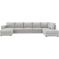 Mirjan 24 Ecksofa Wilma Large Premium, U-Form Polsterecke vom Hersteller, Schlafsofa mit zwei Bettkasten, Wohnlandschaft (Farbe: Zoya 01, Seite: Rechts)
